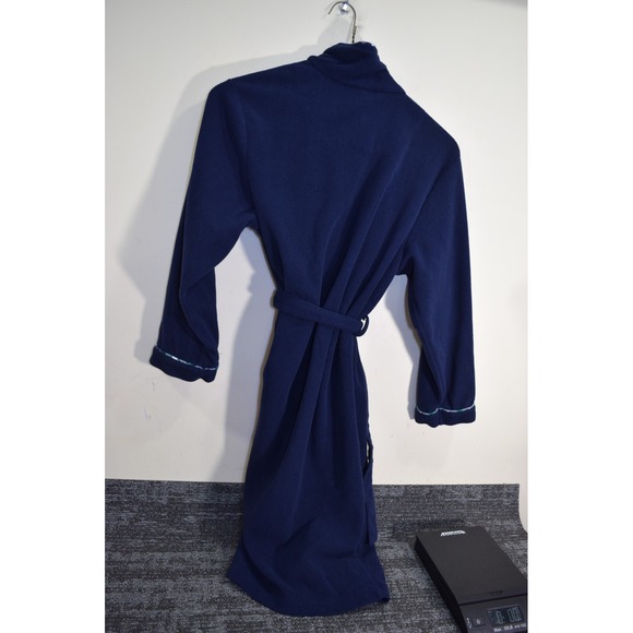 2014 Janie & Jack Belted Bath Robe Boys Size L 10 12 Blue Bathrobe - Picture 7 of 11